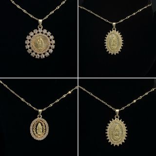 Medalla Virgen Chapado Oro 18k
