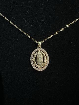 Medalla Virgen Chapado Oro 18k