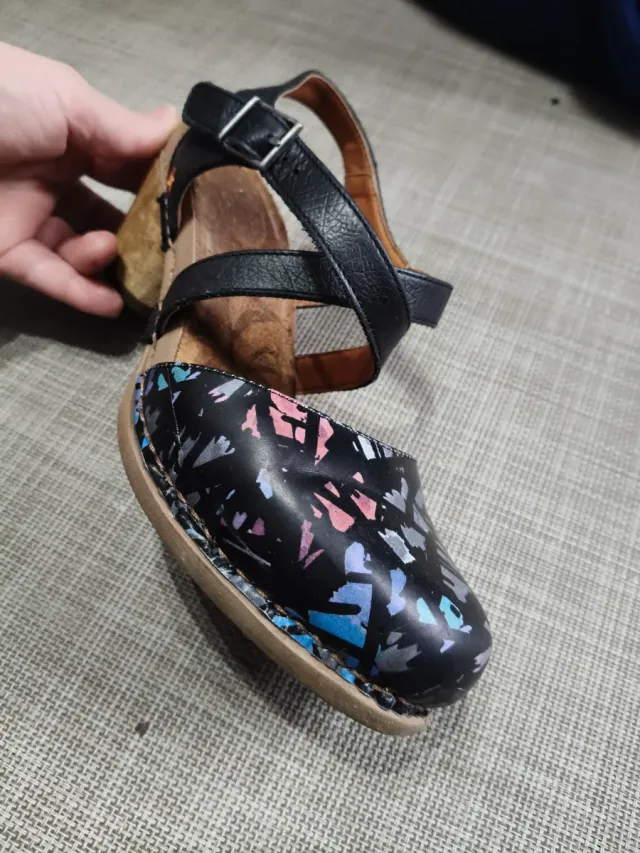 Sandalias Art Talla 39 Tacón Multicolor