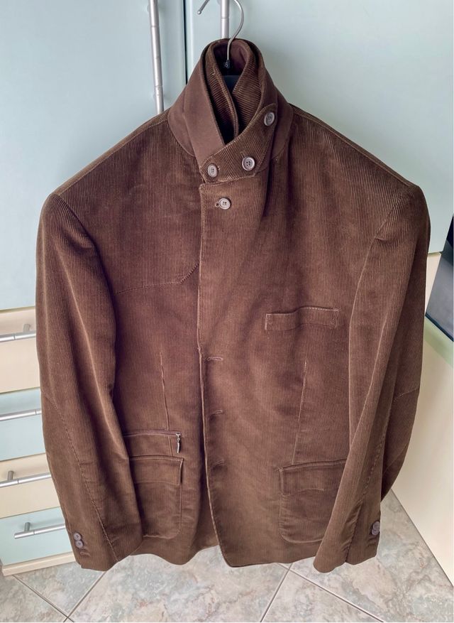 Giacca uomo velluto marrone tg 56