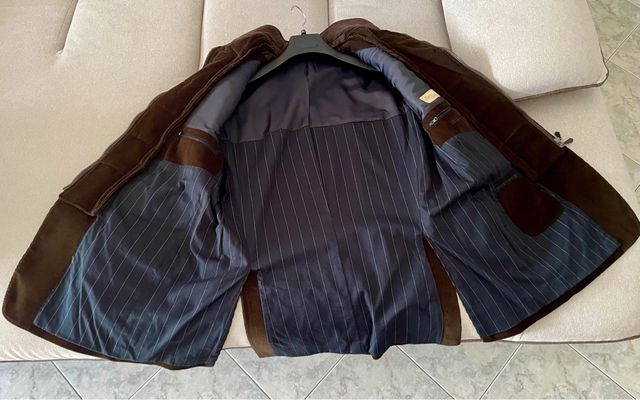 Giacca uomo velluto marrone tg 56