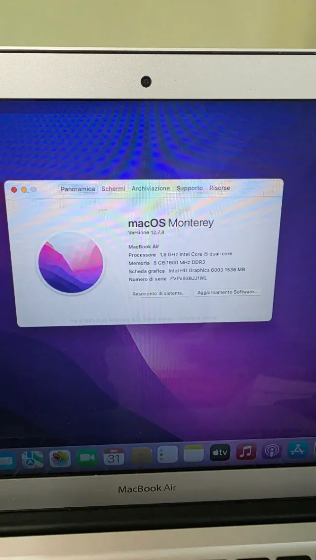 MacBook Air 8/256GB Grigio Siderale