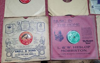 Lotto 9 dischi 78 giri bachelite grammofono '30