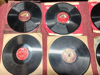 Lotto 9 dischi 78 giri bachelite grammofono '30