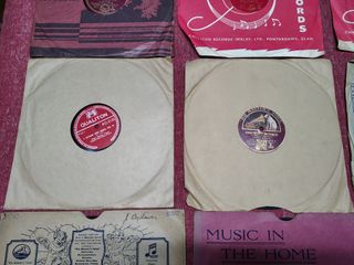 Lotto 9 dischi 78 giri bachelite grammofono '30