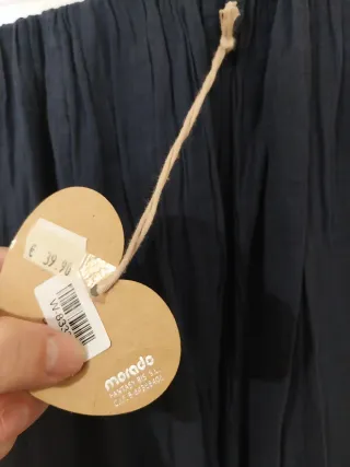 Falda larga Tie Dye azul y blanco