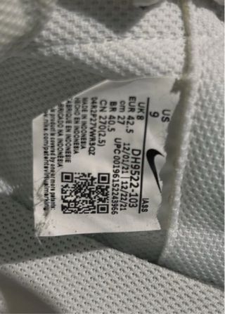 Zapatillas Nike Beige/Negro Talla 42.5