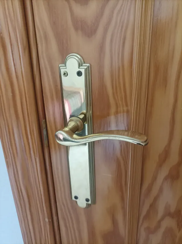 Conjunto de Puerta de roble macizo.