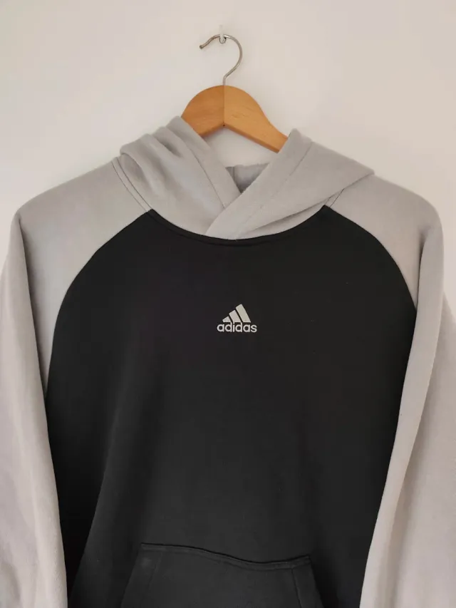 Sudadera Adidas Negra y Gris