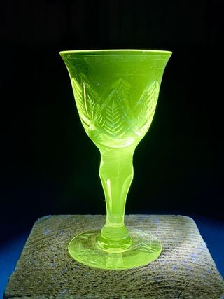 Copas Vidrio Uranio Vintage (1920-1935)