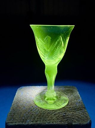 Copas Vidrio Uranio Vintage (1920-1935)