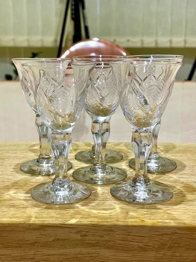 Copas Vidrio Uranio Vintage (1920-1935)