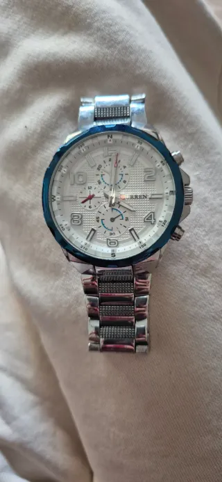 Reloj Curren Caballero Plata y Blanco