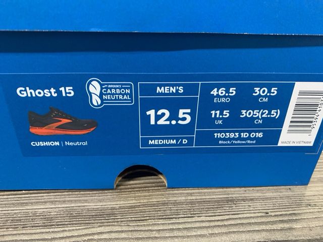 Brooks Ghost 15 Uomo EU 46,5 Nuove