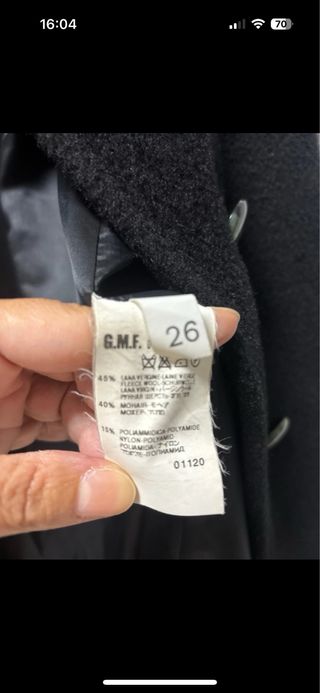 Cappotto lana Marzotto nero