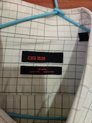 Camisa cuadros verde Talla L