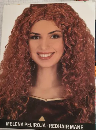 Peluca pelirroja para disfraz