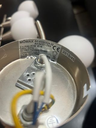 Lámpara de techo moderna cristal y metal