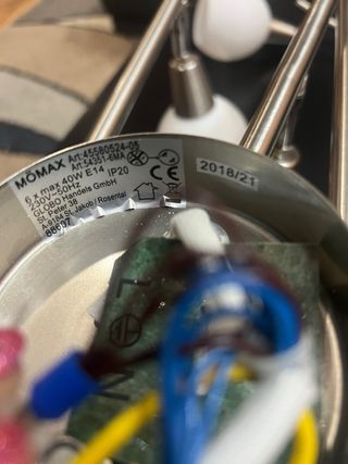 Lámpara de techo moderna cristal y metal