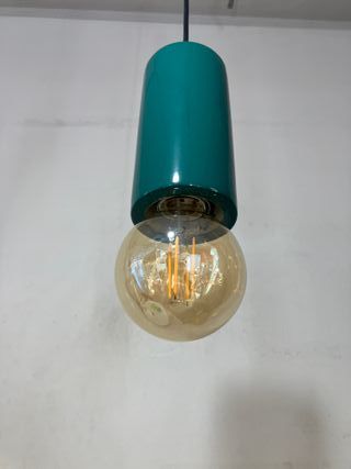 Lampadario cilindro ceramica verde