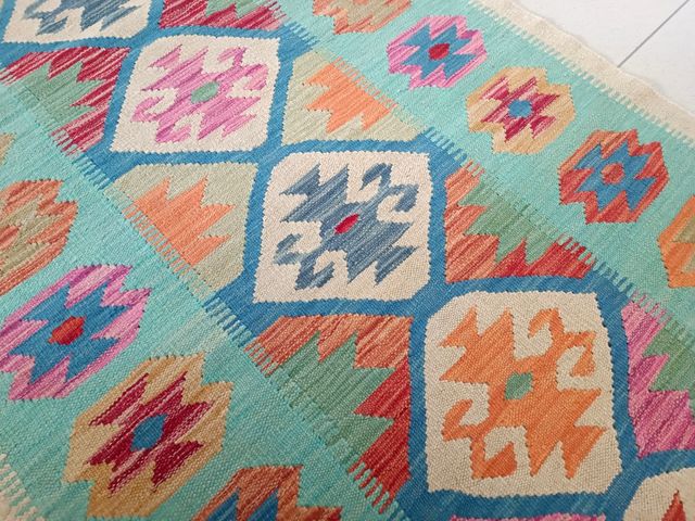 Tappeto Kilim afgano 241x88 cm lana