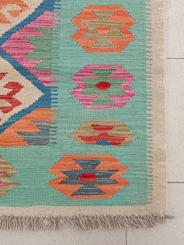 Tappeto Kilim afgano 241x88 cm lana