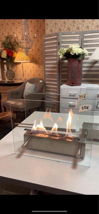 LIQUIDACIÓN-70% Chimenea Bioetanol Metal y Cristal