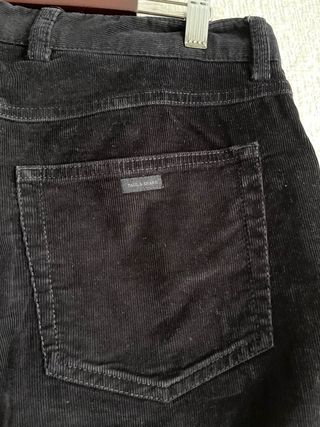 Pantalón pana negro hombre W34 | ES44 Paul & Shark