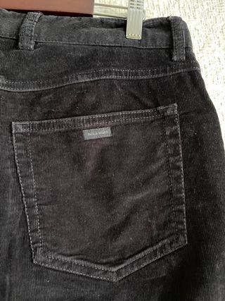 Pantalón pana negro hombre W34 | ES44 Paul & Shark