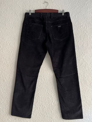 Pantalón pana negro hombre W34 | ES44 Paul & Shark