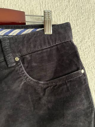 Pantalón pana negro hombre W34 | ES44 Paul & Shark