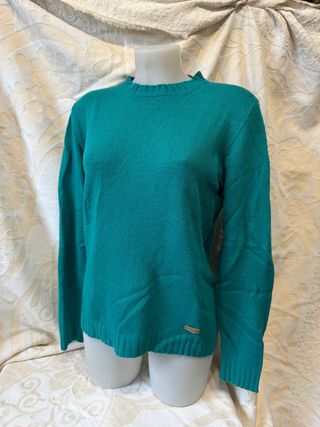 Maglione turchese ottanio misto cashmere Liu Jo