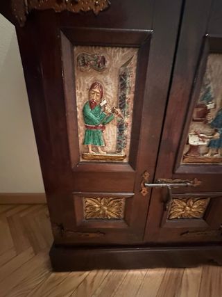 Aparador Castellano Antiguo Madera y Metal