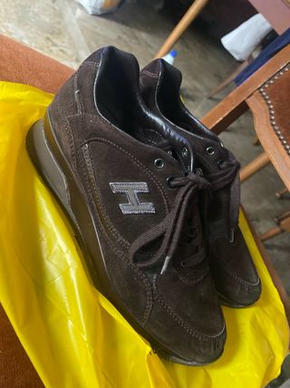 Scarpe Hogan Marroni Scamosciate