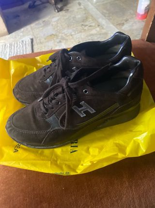 Scarpe Hogan Marroni Scamosciate