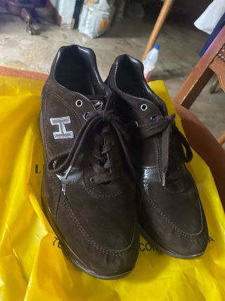 Scarpe Hogan Marroni Scamosciate