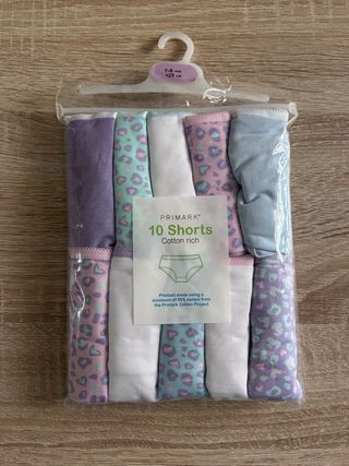 Pack de 10 braguitas Primark 7-8 años 128cm