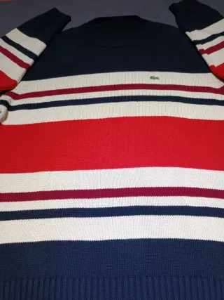 Jersey de rayas Lacoste mens pullover Talla L