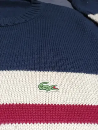 Jersey de rayas Lacoste mens pullover Talla L