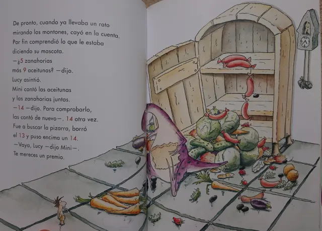 Mini Saurio y la Ensalada de Números