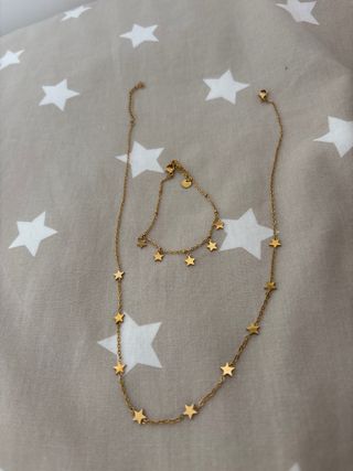 Conjunto collar y pulsera estrellas