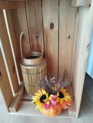 Lote Decoración Otoñal Calabaza Flores