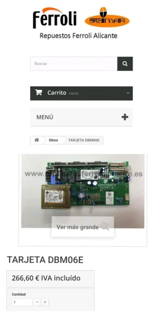 Placa Electrónica Caldera Ferroli DBM06 ATLAS.