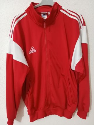 Chaqueta Adidas Vintage Roja y Blanca