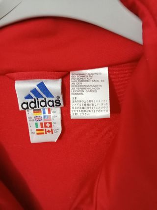 Chaqueta Adidas Vintage Roja y Blanca