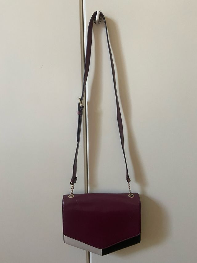 Borsa Sandro Pelle Nero/Rosso/Panna