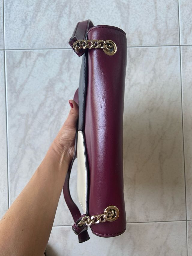 Borsa Sandro Pelle Nero/Rosso/Panna