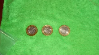 3 Monedas Venezolanas , bimetalicas .,(AU).
