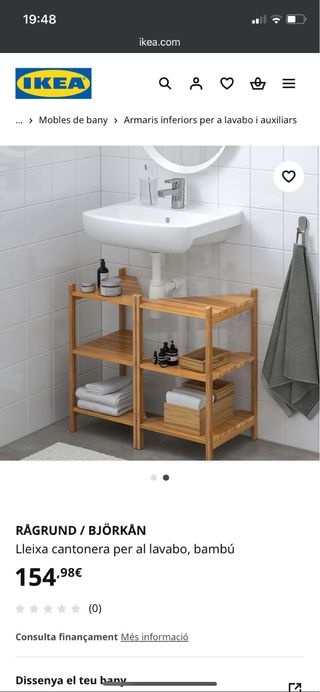 Estantería baño IKEA madera bambú