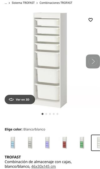 Organizador de plástico blanco Ikea incluye cajone
